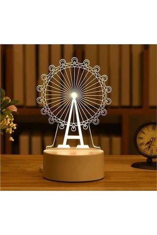 Dancemonkey 3d Lamba İçin Akrilik Usb Led Gece Işıkı Noel Partisi 2