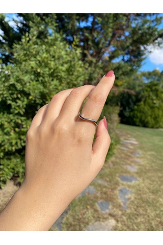 Sarmal Gümüş Kadın Zarif Yüzük Sevgiliye Hediye