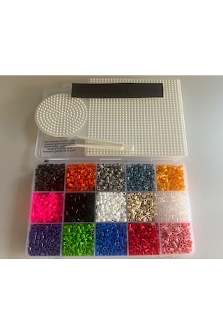 Ütü ile Yapışan Boncuk Seti Dizme Kalıbı + Cımbız 5000'li