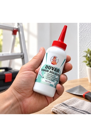 Beyaz Duvar Tamir Macunu Çatlak Delik Onarım Kapatma Dolgusu Suya Dayanıklı 220 Gr 1 Adet
