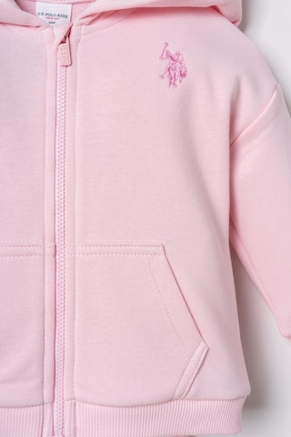 U.S. Polo Assn. Nakışlı Kız Bebek Pembe Uzun Kol Pijama Takım Usb3246-c-v2 Usb3246-c-v2