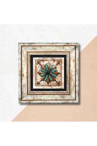 Lexroo Fas Desenli Vintage Taş Duvar Tablosu - Çerçeveli Taş Tabl Diğer