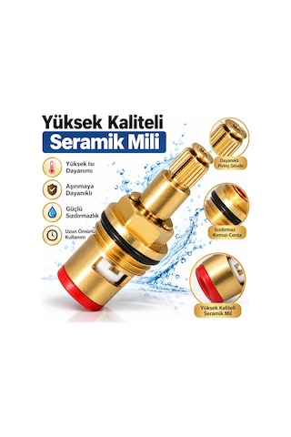 2 Adet Aç Kapa Musluk Salmastrası Pirinç Gövde Sızdırmaz Conta Standart Yerli Musluk Uyumlu