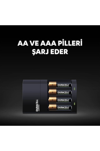 Duracell CEF 14 Pil Şarj Cihazı + 1300 mAh AA 2'li + 750 mAh AAA 2'li Şarj Edilebilir Pil