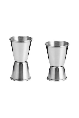 Wondernest Uçlu Paslanmaz Ons Ölçü Lichen Çift Çelik Bardağı, 2'li Paket