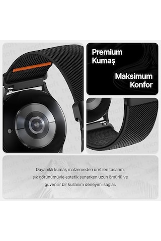 22mm İle Uyumlu Saatler İçin Steel Loop 46mm Yumuşak Kumaş Kordon Watch Gt6 Pro/gt6/gt5 Pro/gt5/gt4/watch 4 Pro/gt3/gt3 Pro/gt2/gt2 Pro