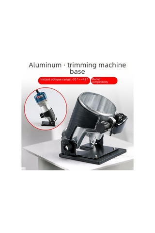 Shineyee Ahşap İşleri İçin 45 Derece Ayarlanabilir Alüminyum Freze Tabanı - Evrensel Uyumlu, Hassas Oluk Açma Aksesuarı