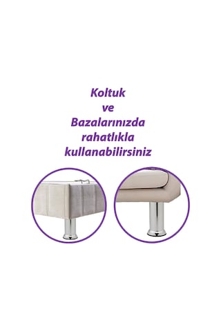 8 Adet Metal Destek Ayağı 10 Cm Krom Mobilya Kanepe Baza Koltuk Ünite Ayakları Metrik 8 Civatalı İnce Diş