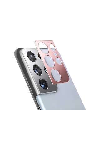 Northcity Samsung Uyumlu Galaxy S21 Ultra 3d Metal Kamera Lens Koruyucu - Çizilmeye Karşı Ultra Dayanıklı Çerçeve 56326570