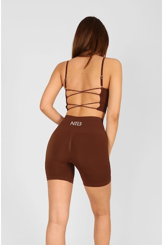 Nature The Brand Ntb Kahverengi Yüksek Bel Kısa Spor Taytı Scrunch Detaylı,toparlayıcı Tayt,kısa Spor Tayt,fitness Vişne Çürüğü