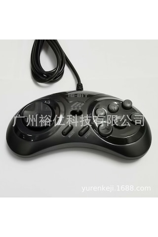 Yunboo Sega İçin 9 Pinli Siyah 16 Bit Oyun Kolu - Hızlı/yavaş Vuruş Fonksiyonu, Taşınabilir Oyuncu Kolu
