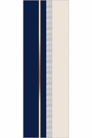 Lacivert Gold Kaymaz Modern Kesme Rulo Yolluk Halı Vh013n11