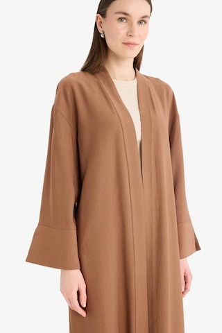 Defacto Relax Fit Basic Düz Midi Kimono D9929ax25smbn519 Kahve