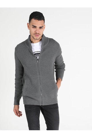 Colin's Slim Fit Erkek Gri Melanj Hırka CL1050050_Q1.V2_MGA