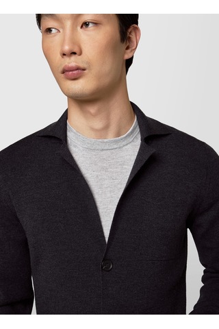 Alpha Studio Antrasit Erkek %100 Yün Slim Fit Ceket Au-7070n Jacket/coat