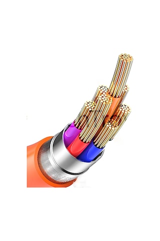 120w Usb To Type-c Yassı Kırılmaz Ezilmez 100cm Şarj Kablosu