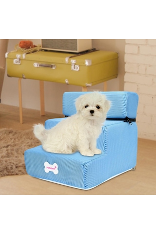 Homyl Kedi Rampa Merdiveni Evcil Hayvan Tırmanma Mavi-35cmx30cmx30cm