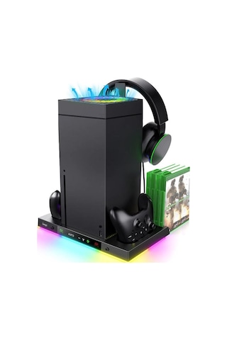 Xbox Series X Uyumlu Şarjlı Fanlı Rgb Li Dikey Stand İpega Pg-xbx024s