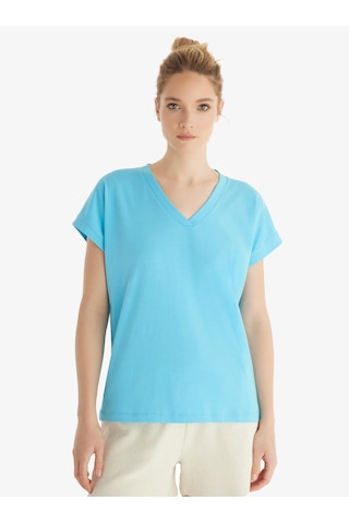 Blackspade Kadın T-shirt 60553 - Mavi Mavi