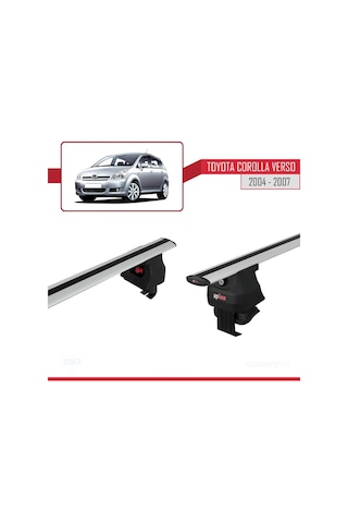 Toyota Corolla Verso 2004-2007 Arası İle Uyumlu Ace-4 Ara Atkı Tavan Barı Gri