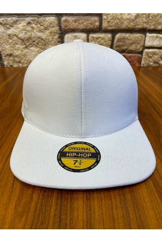 Hamze Hiphop Snapback Rapper Baseball Drip Unisex Şapka Cap Beyaz