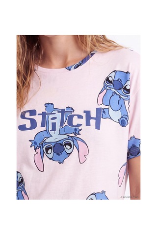 Lcw Young Pembe Stitch Baskılı Kadın Gecelik