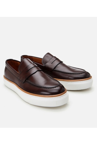 Hotiç Erkek Deri Kahverengi Ultra Hafif Tabanlı Şık Günlük Loafer 02ayh303110a480 Kahverengi