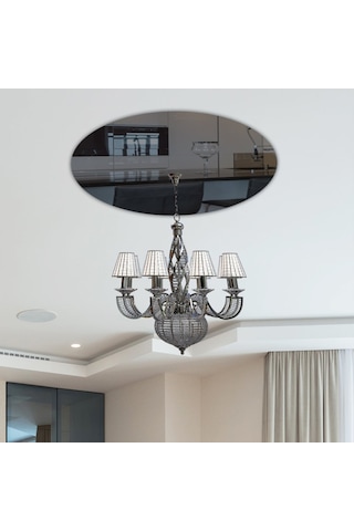 Ayna Avize Göbeği | Füme Ayna | Çap50Cm Füme