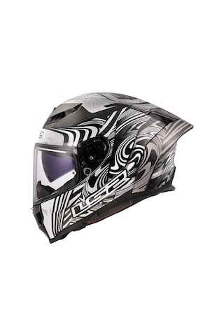Ls2 Dragon Karbon Enthum Kask Gri - Siyah