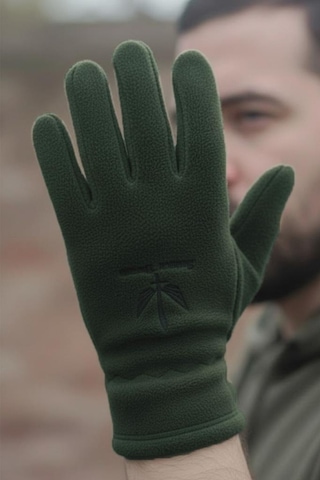 Standart-haki/single Sword Kadın&erkek Yüksek Kalite Soğuk Hava Polar Eldiven Sürüş Eldiveni