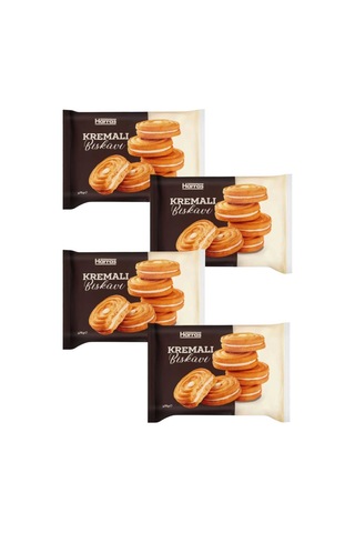 Kremalı Bisküvi Sade Sandviç Bisküvi 4 Adet X 375 Gr