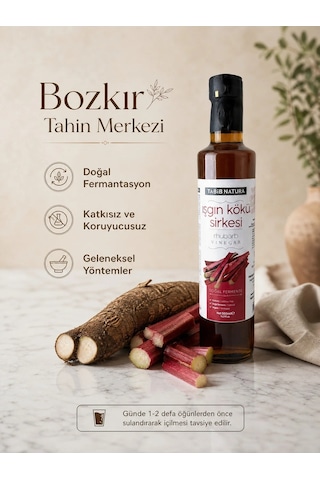 Tabib Natura Bozkır Tahin Merkezi Işkın Kökü Sirkesi Doğal Fermantasyon 500 ML