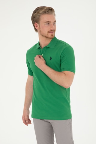 U.S. Polo Assn. Erkek Slim Fit Polo Yaka Yeşil Basic Tişört 50279573-VR054