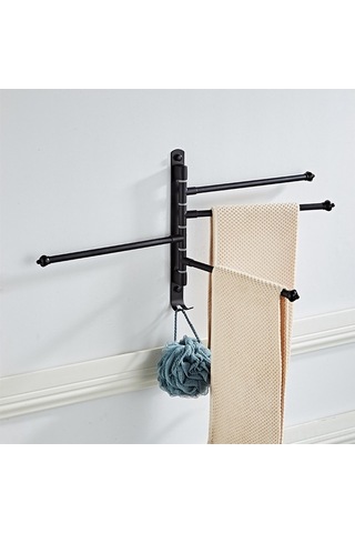 Novahub 180 Dönebilir Paslanmaz Çelik Havlu Askısı - 2/3/4 Kollu Katlanabilir Banyo Mutfak Yatak Odası Diğer