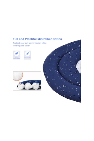 Geeroyoo Evcil Hayvanlar İçin Ayarlanabilir Yumuşak Su Geçirmez Boyunluk, Çiğneme Ve Tırmalamaya Karşı Koruma, Lacivert Renk, S Boy Mavi