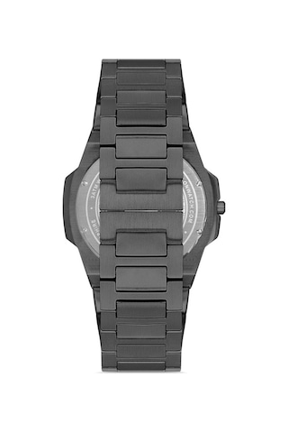 Hislon Cl127n-11sn Safir Camlı Çelik Kordon Çelik Kasa 3 Atm Suya Dayanıklı Metalik Renk Erkek Kol Saati Füme