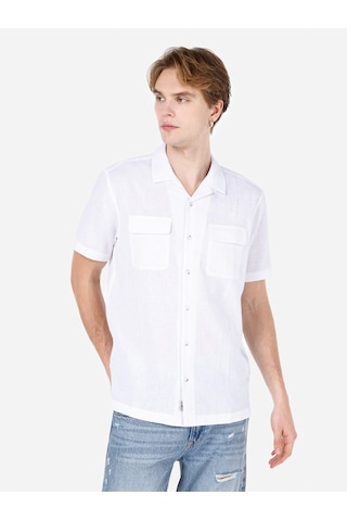Colin's Colins Normal Kesim Shirt Yaka Cepli Beyaz Erkek Kısa Kol Gömlek Cl1068758 Cl1068758 Q1.v1 Wht Beyaz