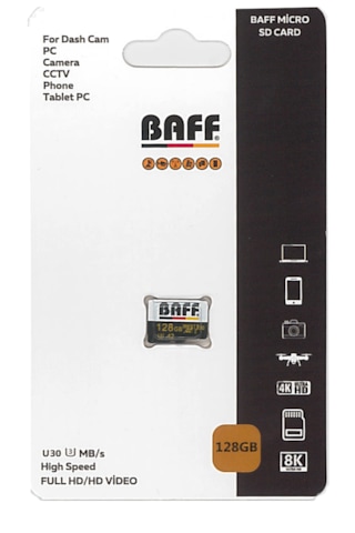 Baff 128gb Hafıza Kartı Video Kayıt Destekli Uhs-ı U3 A2