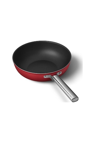 Smeg Cookware 50's Style Kırmızı Wok Tava 30 CM Kırmızı