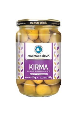 Marmarabirlik Yeşil Kırma Zeytin 400 Gr Cam 3xl-3xl X 2 Adet
