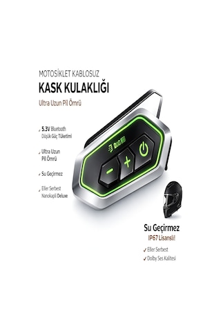Ip67 Su Geçirmez İnterkom Bt5.3 Rgb Işıklı Motosiklet Kask Kulaklığı