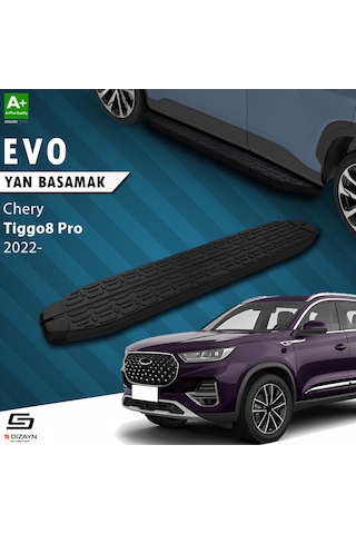 S-dizayn Chery Tiggo8 Pro Evo Siyah Yan Basamak 183 Cm 2022 Üzeri