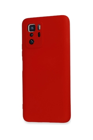 Newface - 768 - Xiaomi Poco X3 Gt Kılıf Nano İçi Kadife Silikon - Csmo-tex - - Kırmızı
