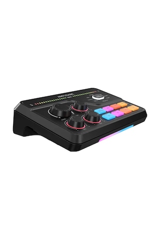 Fifine Ampligame Sc8 Usb Oyuncu Ses Mikseri Siyah