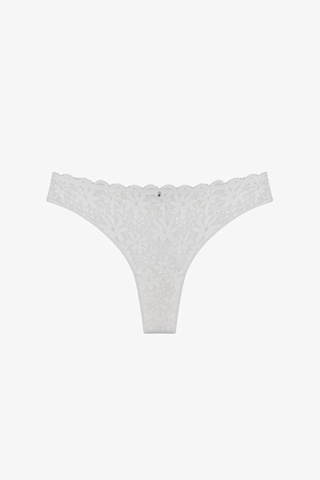 Penti Kırık Beyaz Lace Dantel Tanga Külot