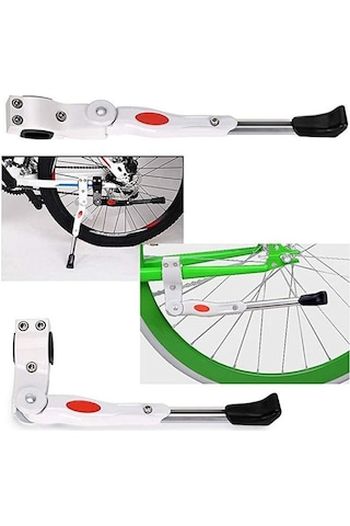 Pazly Yüksek Kaliteli Siyah Alüminyum Mtb Kickstand, Dağ Bisikleti Yan Destek Standı, 24-28 İnç Uyumlu, Reflektörlu Siyah