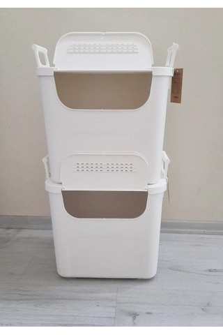 Geseus Motek Mybox 2x30 Litre Kulplu Çok Amaçlı Organizer Saklama Kutusu-mt-35 001
