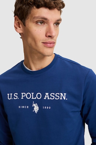U.S. Polo Assn. Erkek İndigo Bisiklet Yaka Regular Fit Basic Sweatshirt 50333273-vr028 Indigo