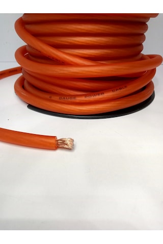 Edison 4ga Amfi Güç Kablosu - Aküden Çekilen Anfi Artı Kablosu 4ga - 5 Metre