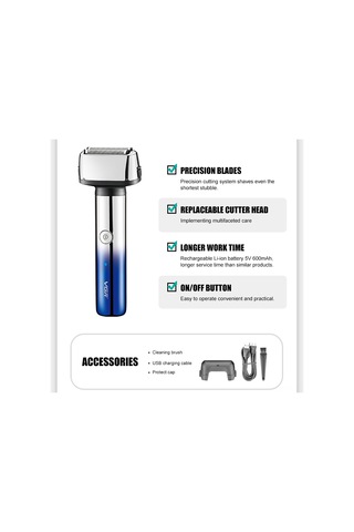 Vkemall Vgr365 3 Lü Şarjlı Erkek Tıraş Makinesi - Sakal, Saç Ve Kaş Kırpma Aleti